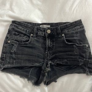 Zara black jean shorts